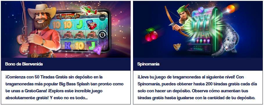 2 bonos de casino gratogana